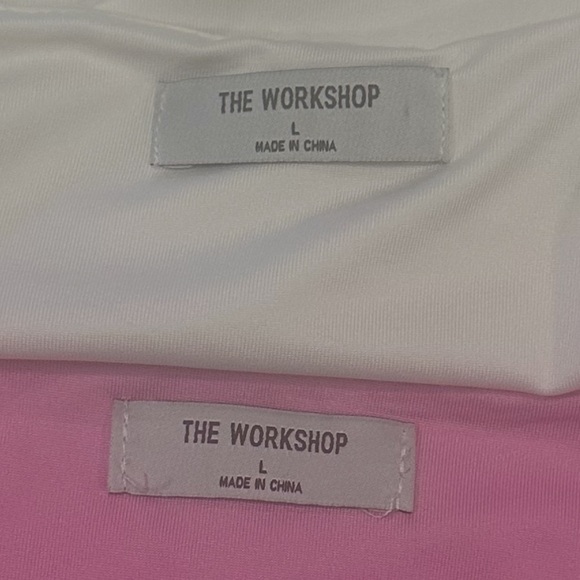The Workshop Tank Top Bundle Size Large Pink And White Square Neckline Stretch - Picture 9 of 14